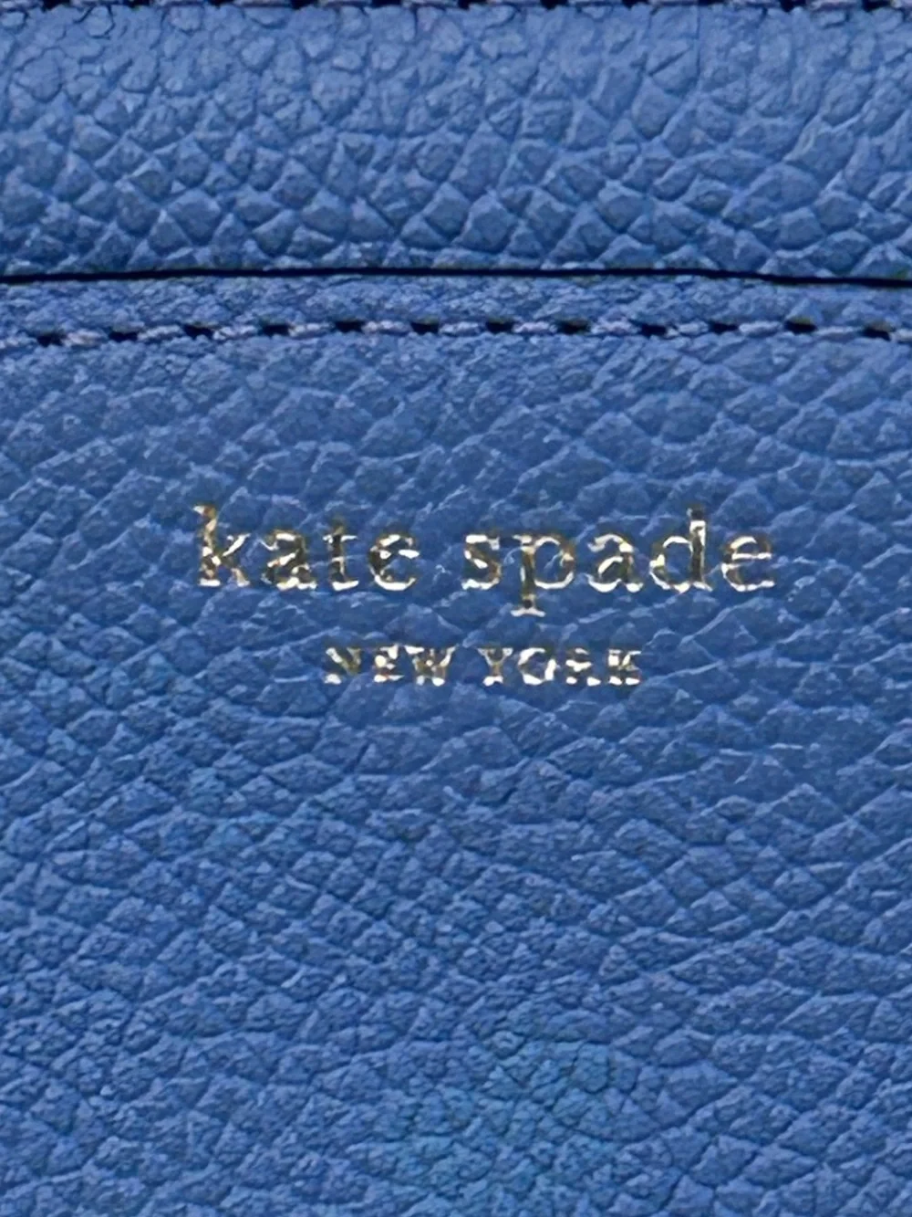 Kate Spade New York Margaux Crossbody in Blue Leather with Chain Strap